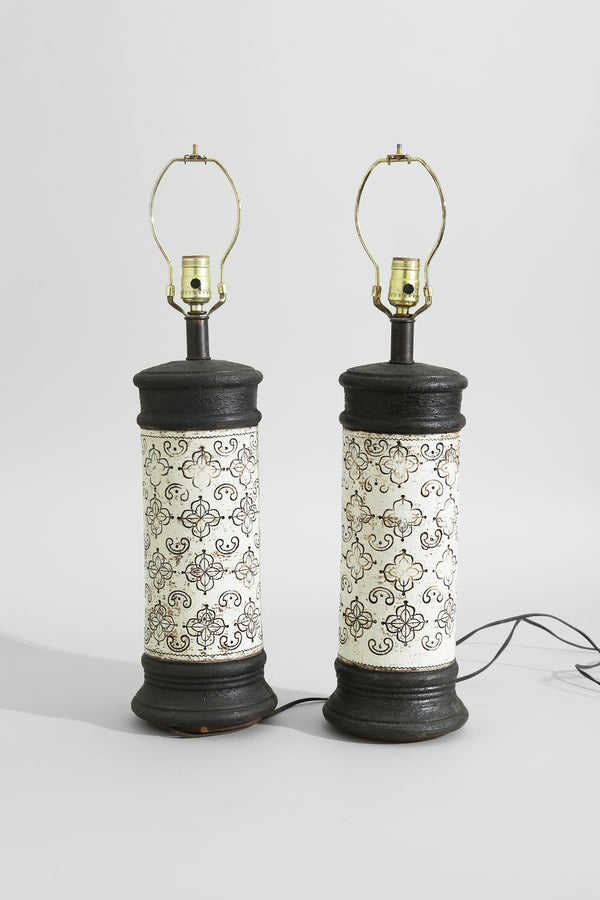 Aldo Bitossi Table Lamps, Pair