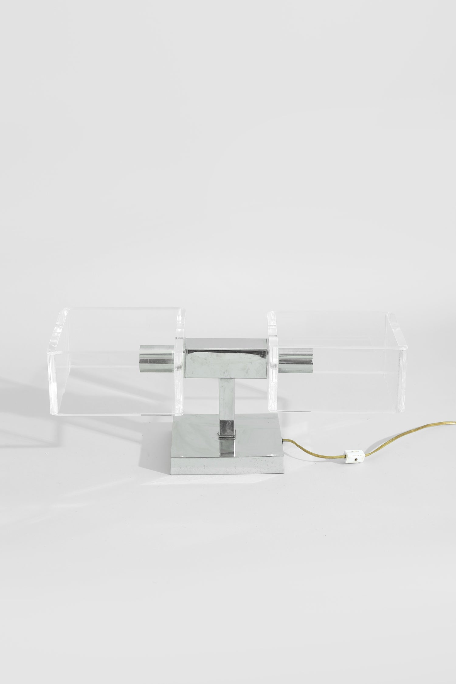 Lucite and Chrome Table Lamp