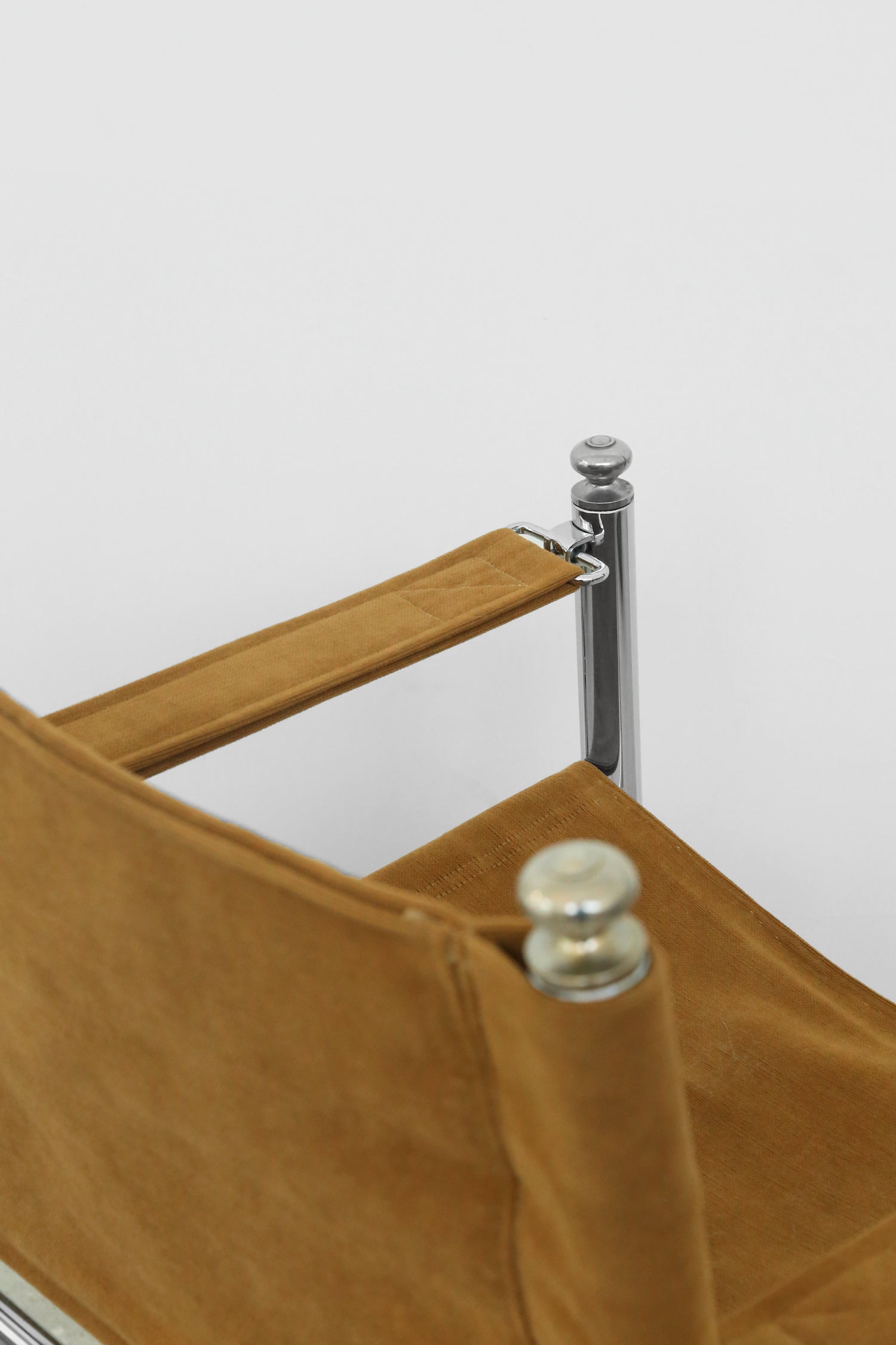 Chrome and Corduroy Arm Chair