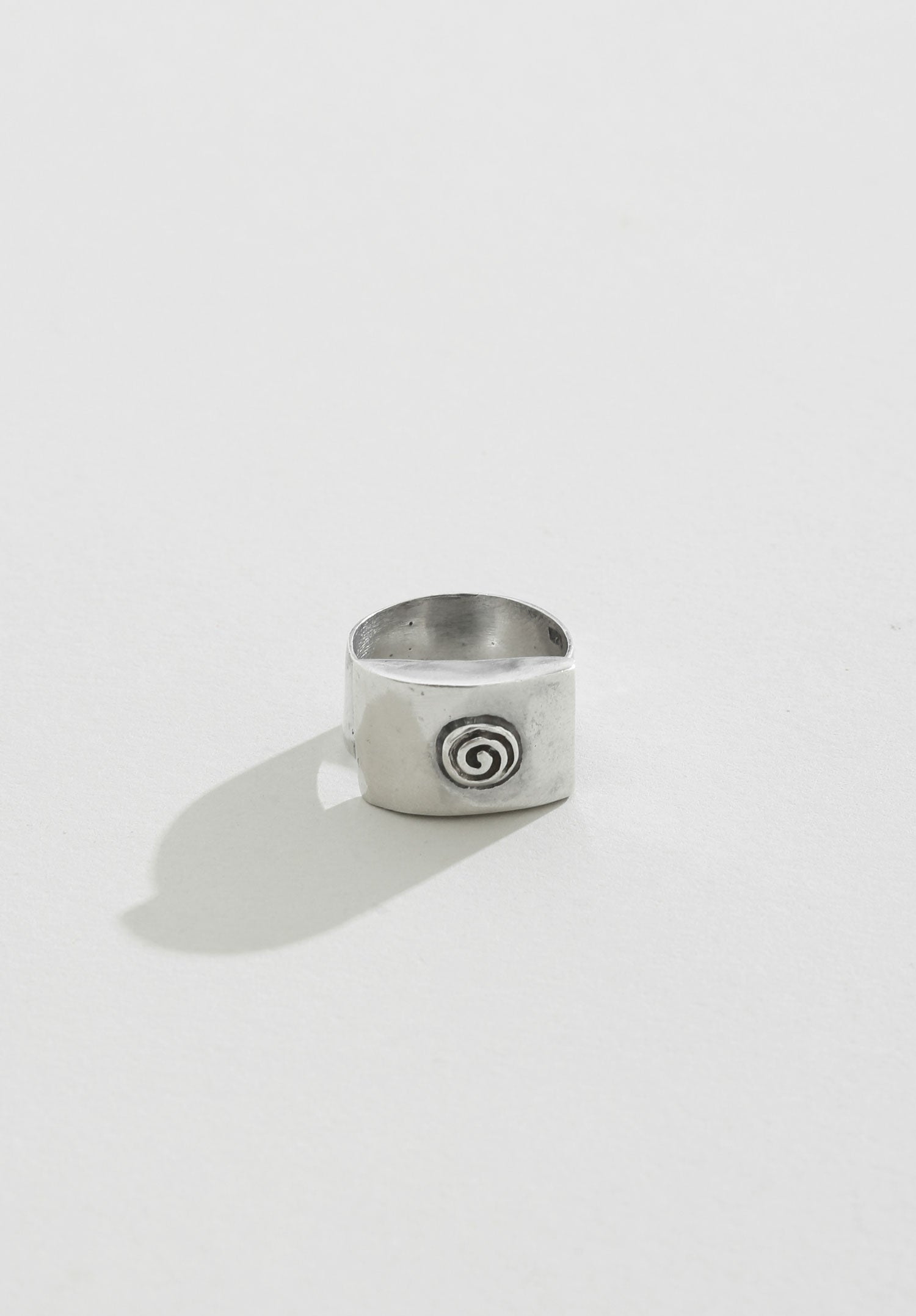 Modernist Spiral Motif Ring, Size 6.5