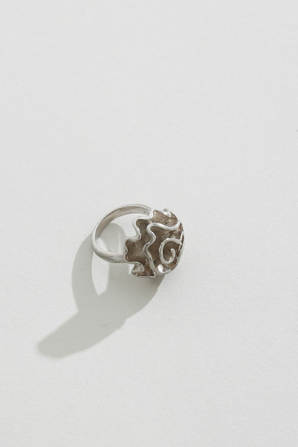 Flower Sterling Ring, Size 6