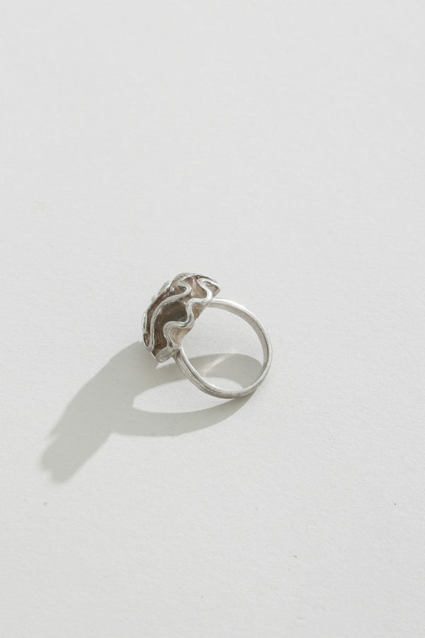 Flower Sterling Ring, Size 6