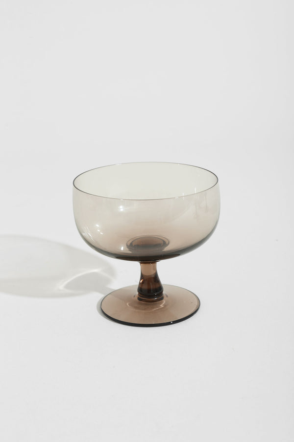 Smoky Glass Coupes - Set of 4