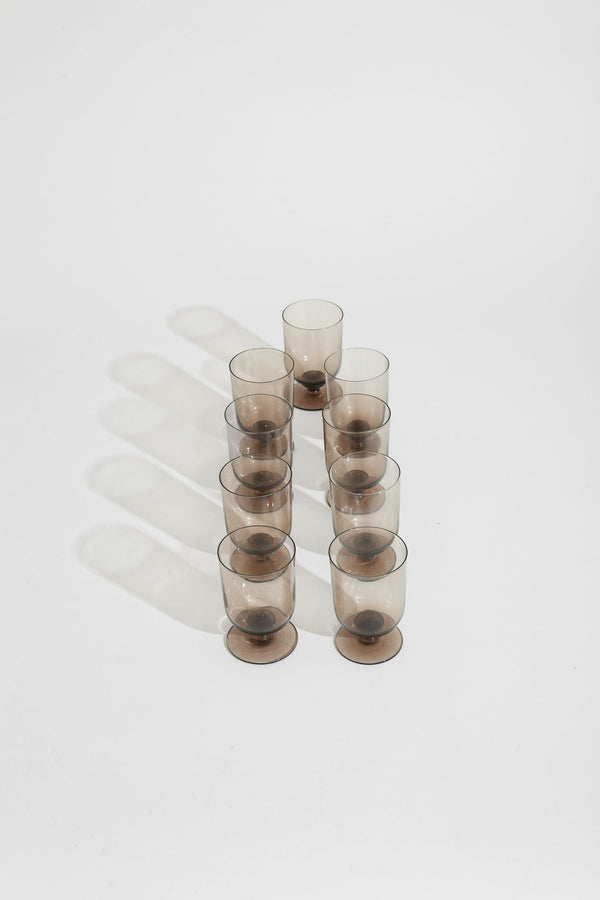 Smoky Glassware - Set of 9