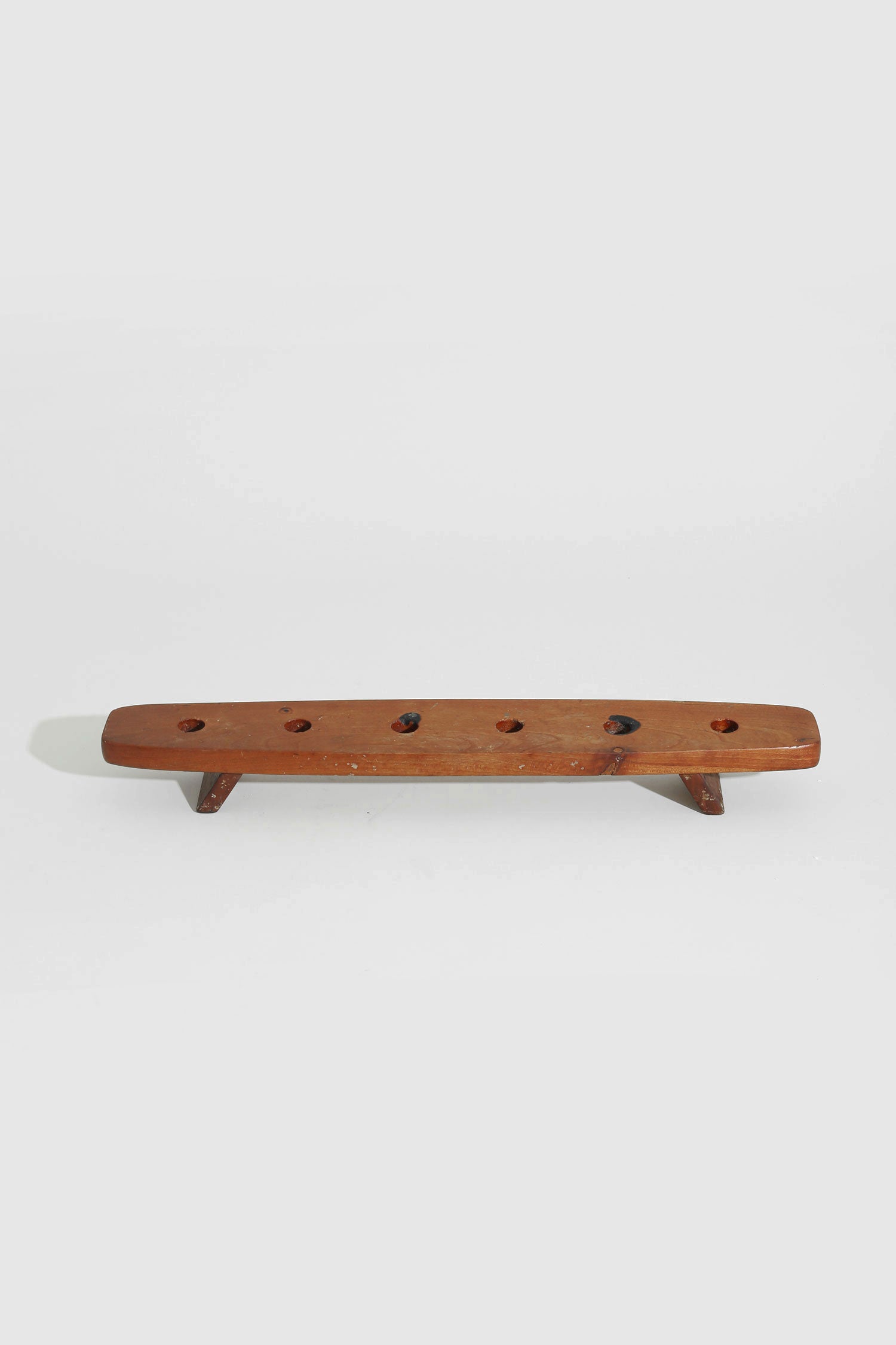 Wood Pedestal Candleholder