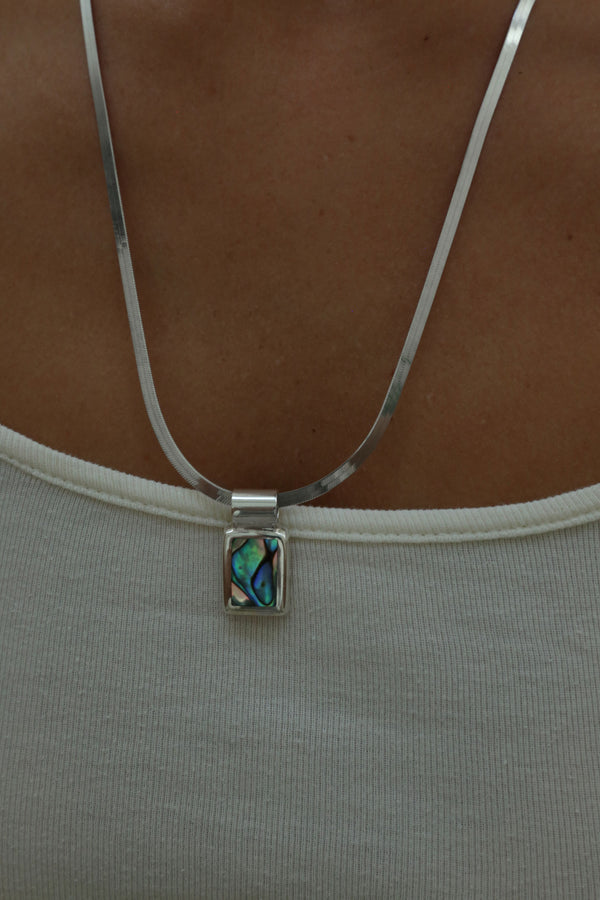 Abalone Herringbone Necklace