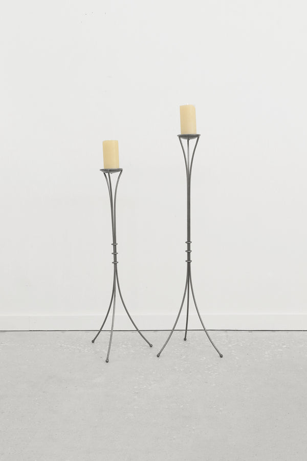 Sculptural Floor Candleholder Set