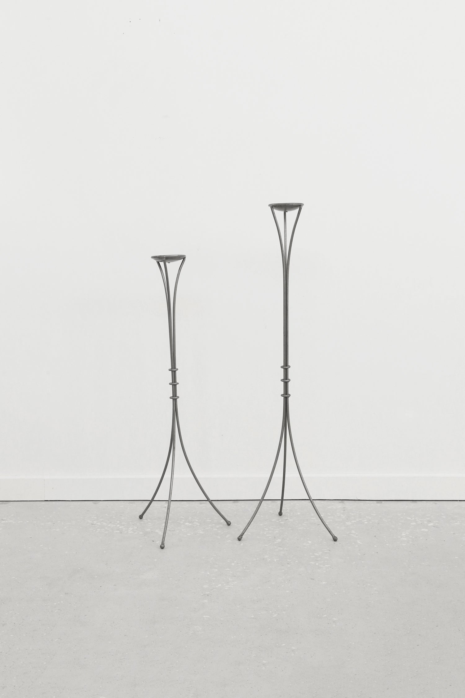 Sculptural Floor Candleholder Set