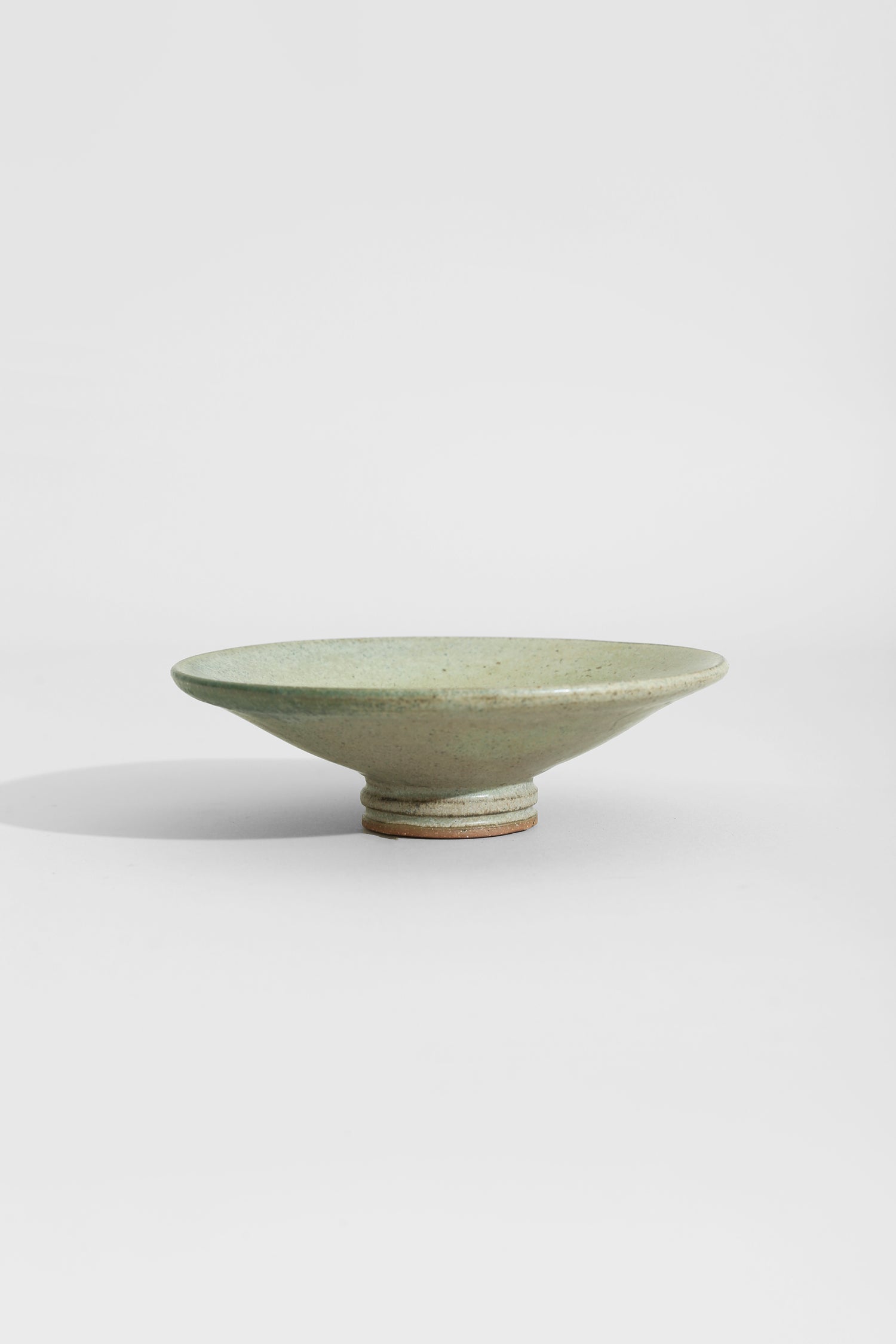 Stone Pottery Pedestal Bowl