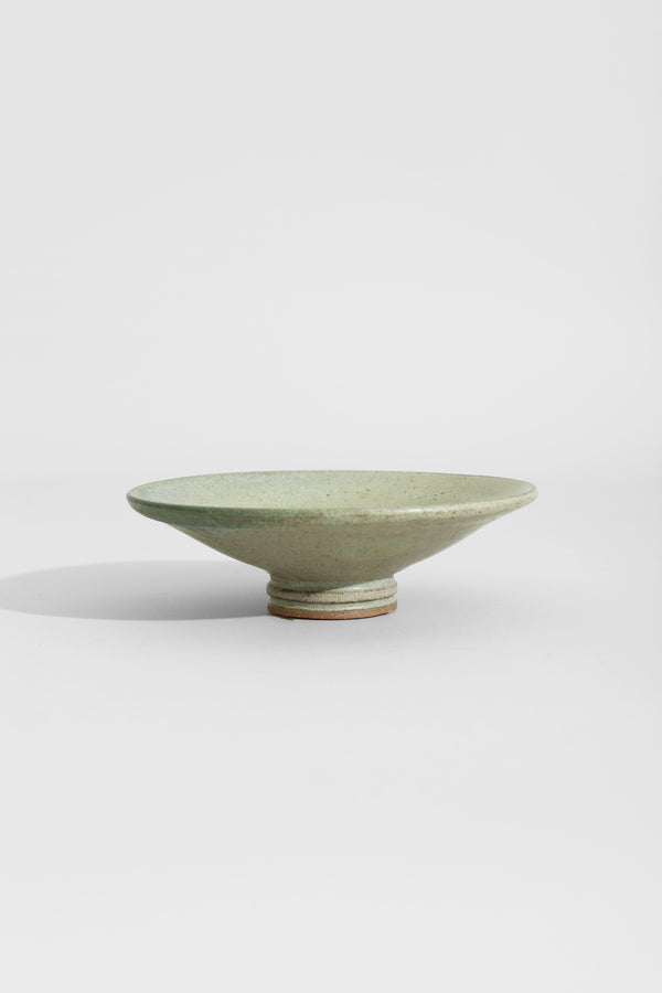 Stone Pottery Pedestal Bowl