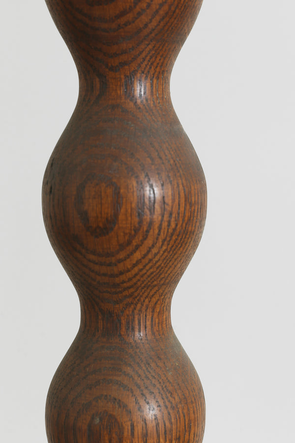 Turned Wood Candleholder Trio
