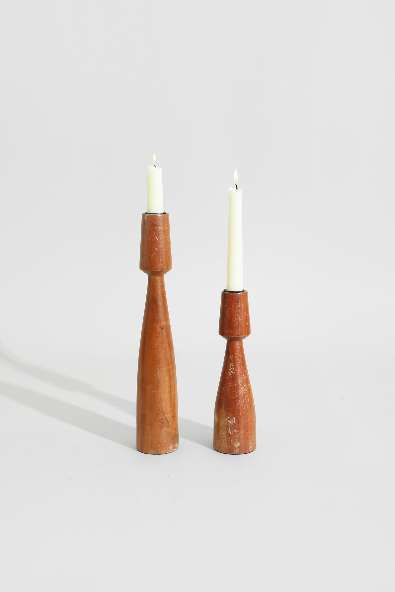 Scandinavian Wood Candleholder Set