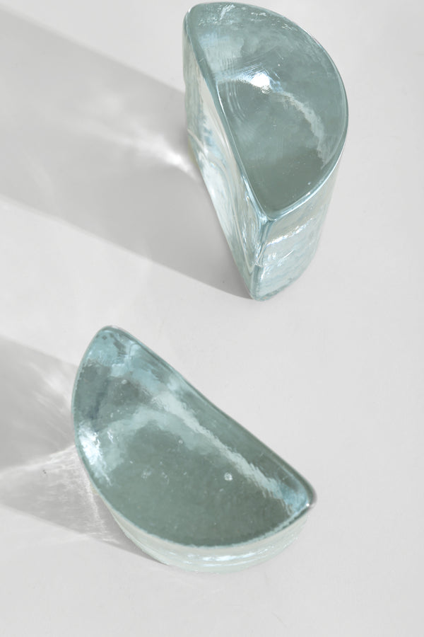 Glass Bookend Set
