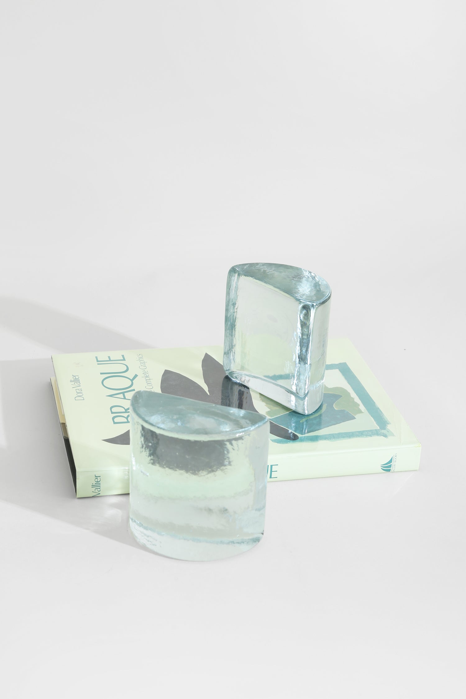 Glass Bookend Set