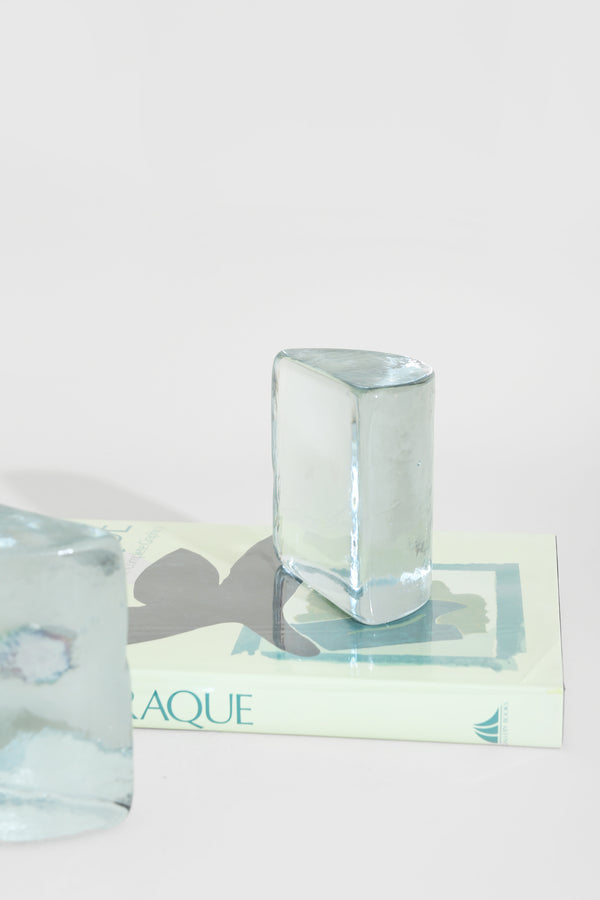 Glass Bookend Set