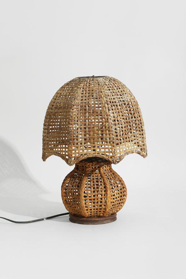 Woven Rattan Table Lamp