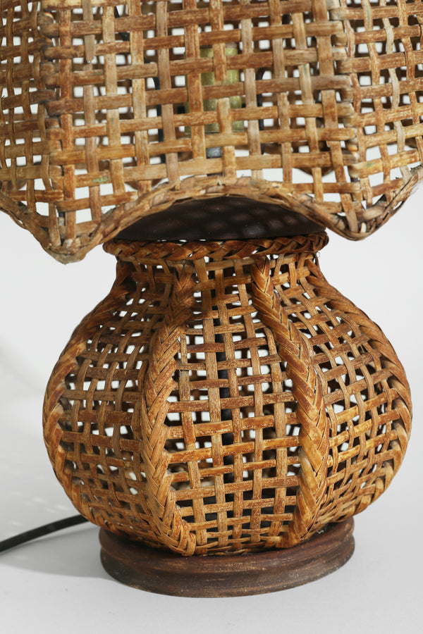 Woven Rattan Table Lamp