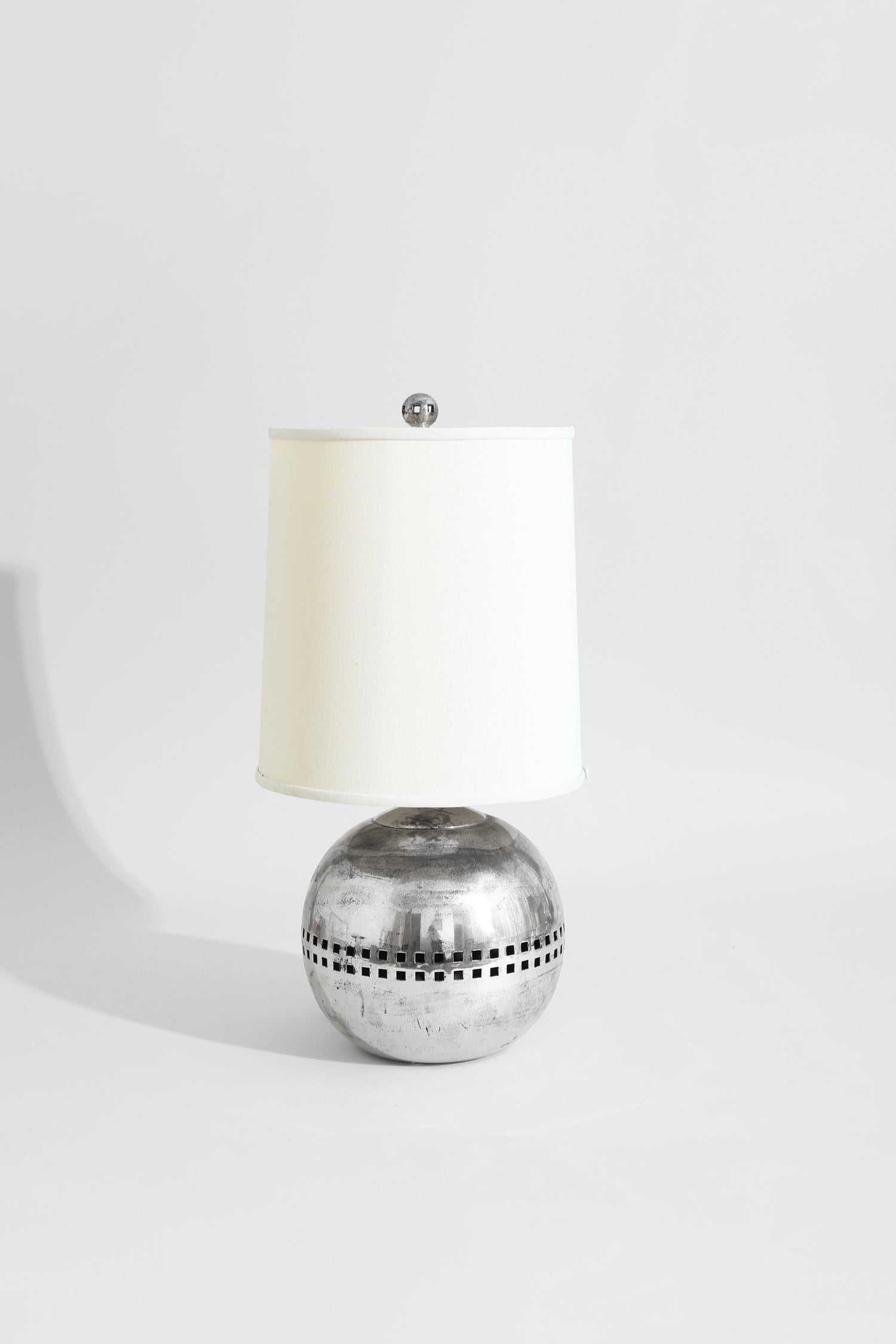 Silver Spherical Table Lamp