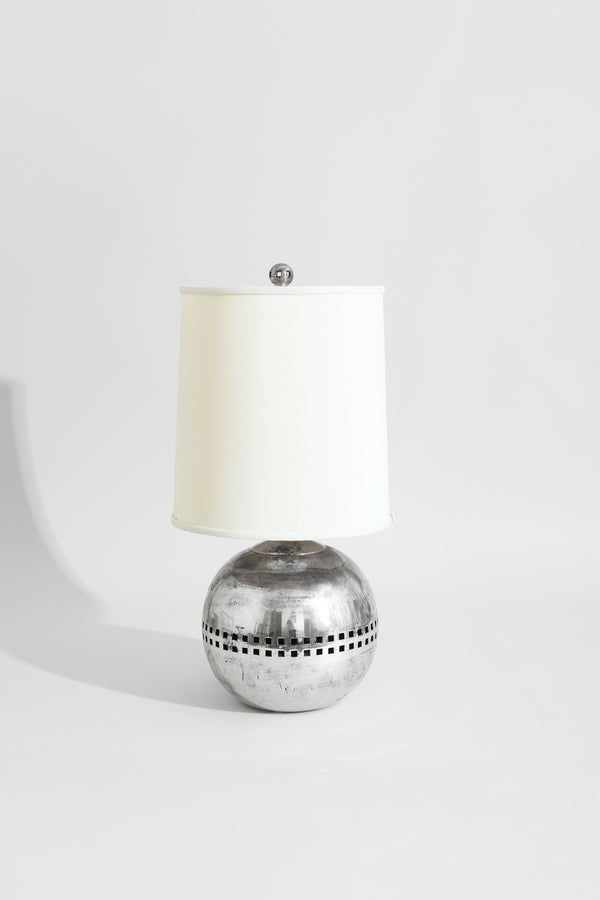 Silver Spherical Table Lamp