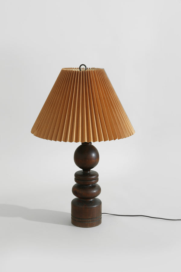 Sculptural Wood Table Lamp