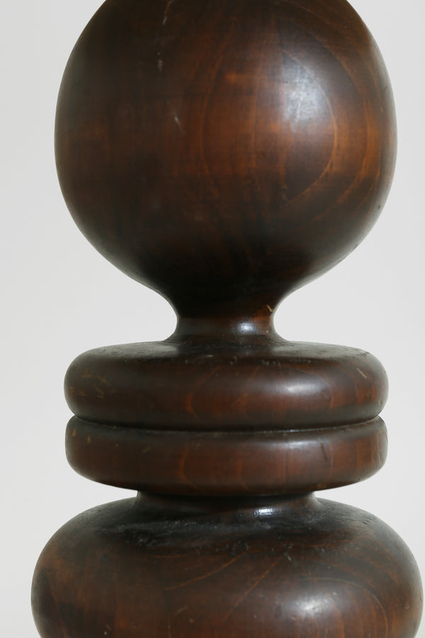 Sculptural Wood Table Lamp