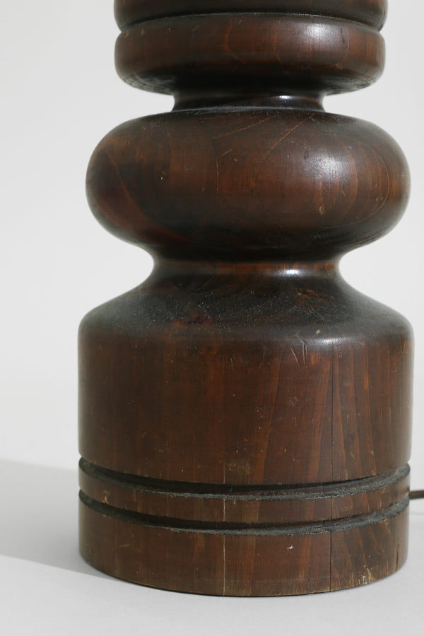 Sculptural Wood Table Lamp