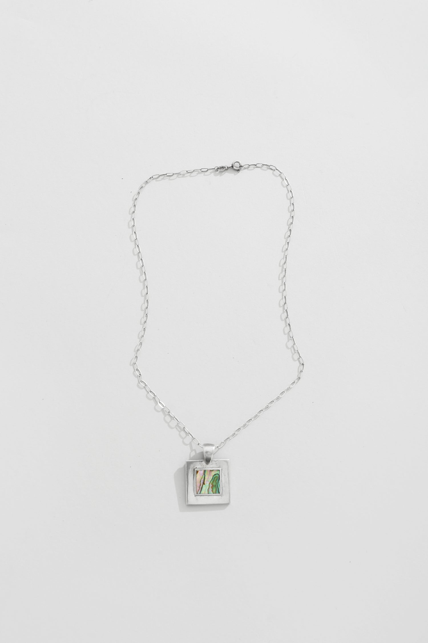 Square Abalone Inlay Necklace