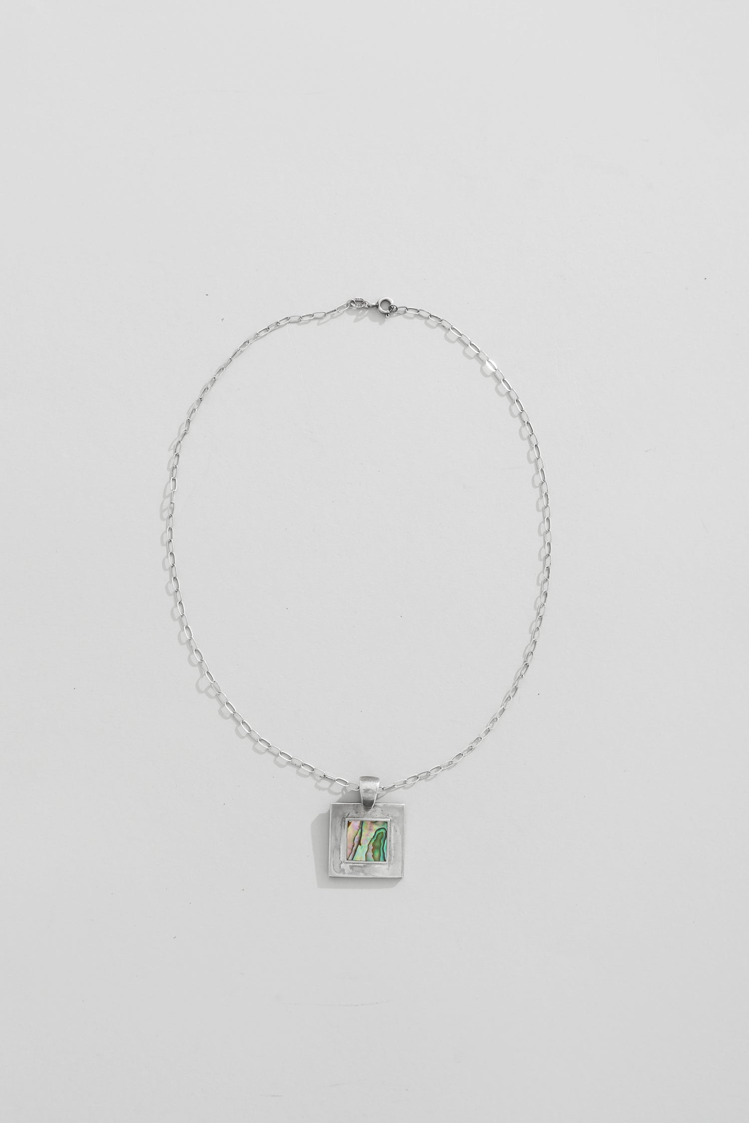 Square Abalone Inlay Necklace