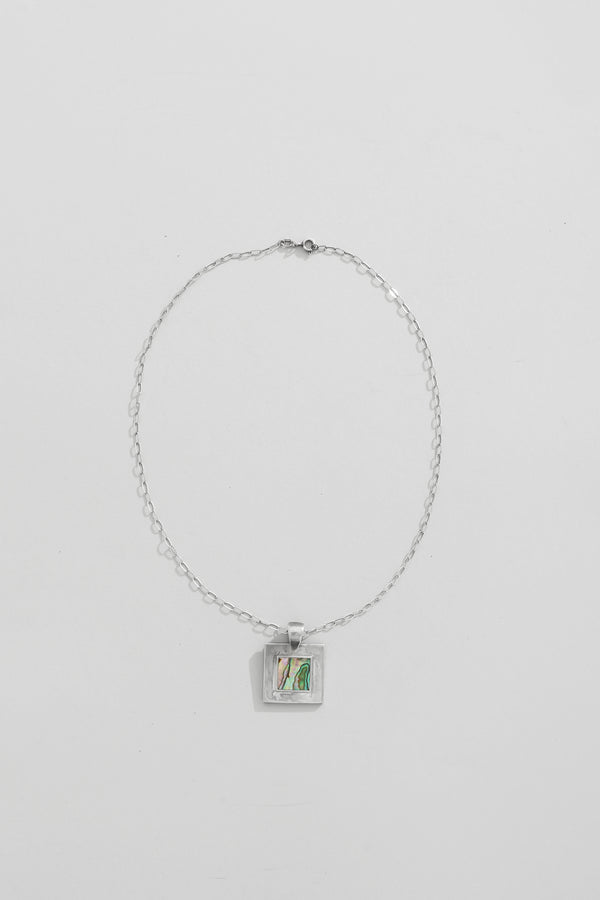 Square Abalone Inlay Necklace