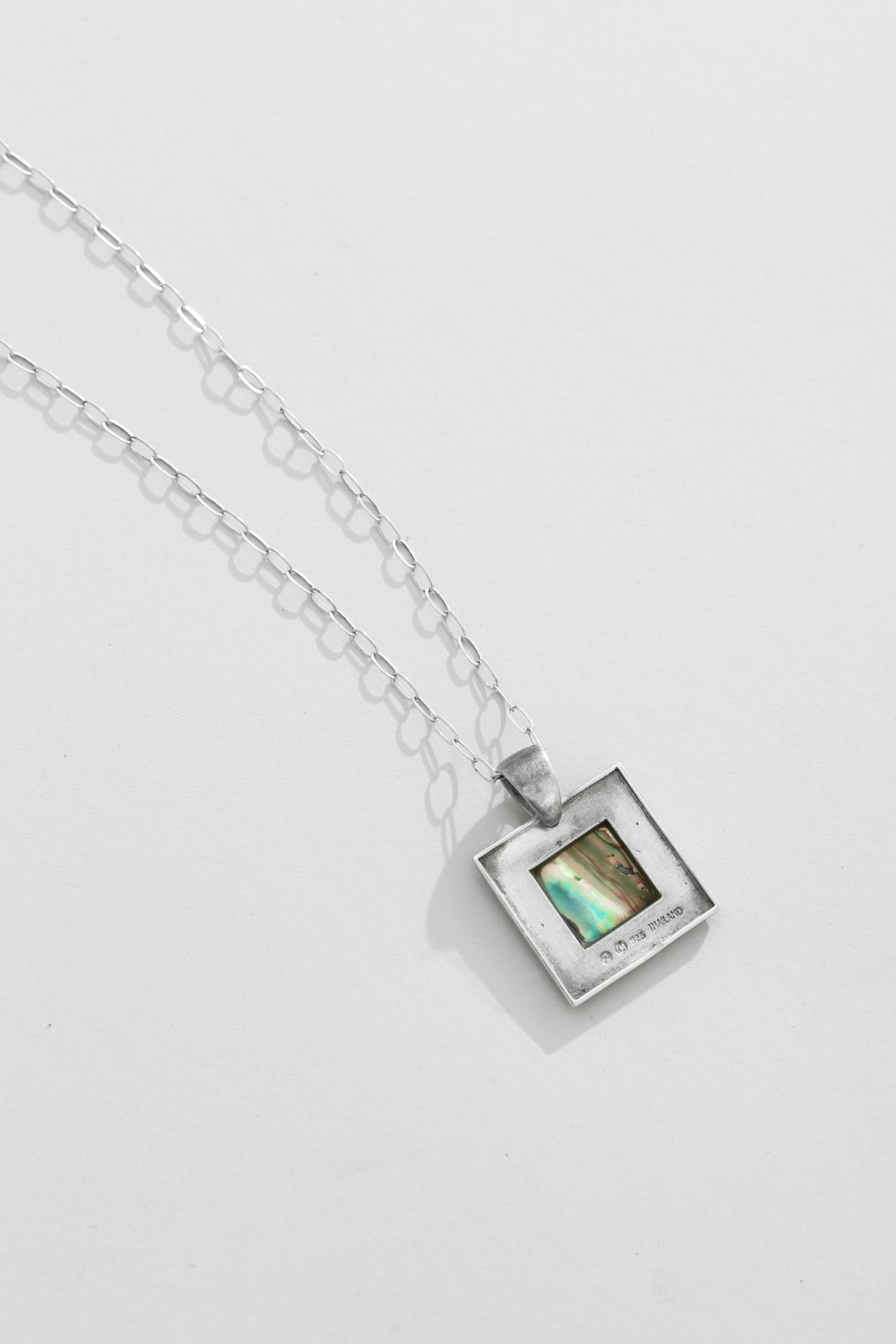 Square Abalone Inlay Necklace