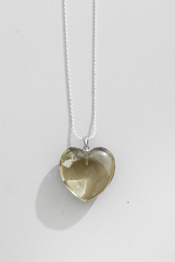 Quartz Heart Necklace