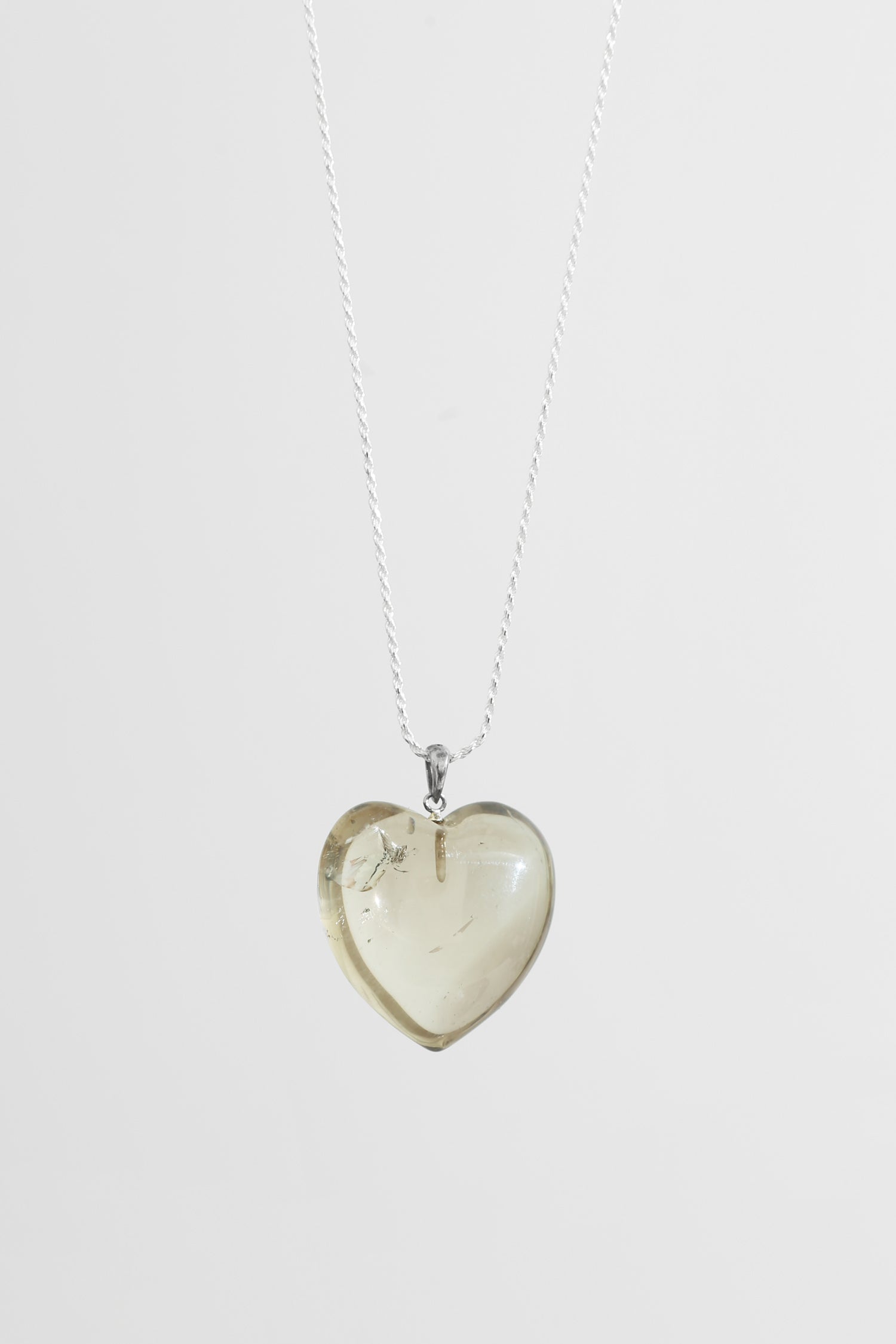 Quartz Heart Necklace