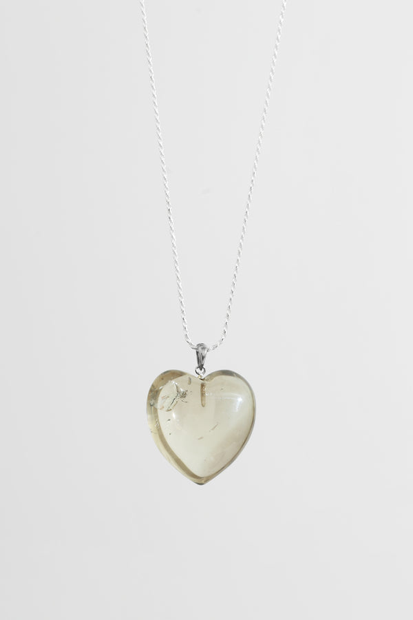 Quartz Heart Necklace
