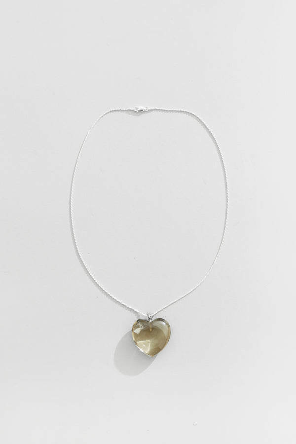 Quartz Heart Necklace
