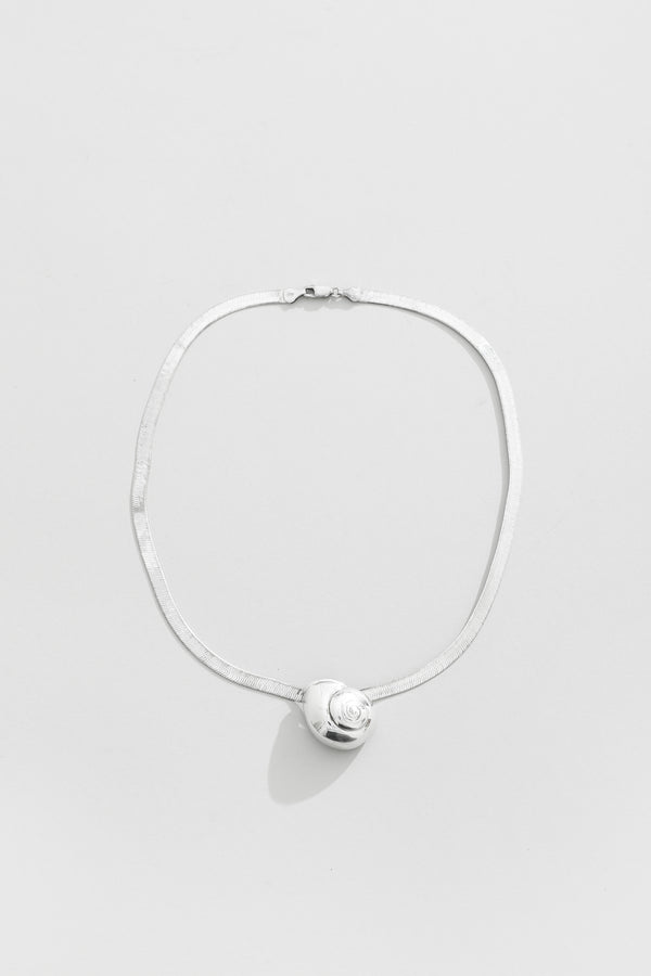 Spiral Shell Herringbone Necklace