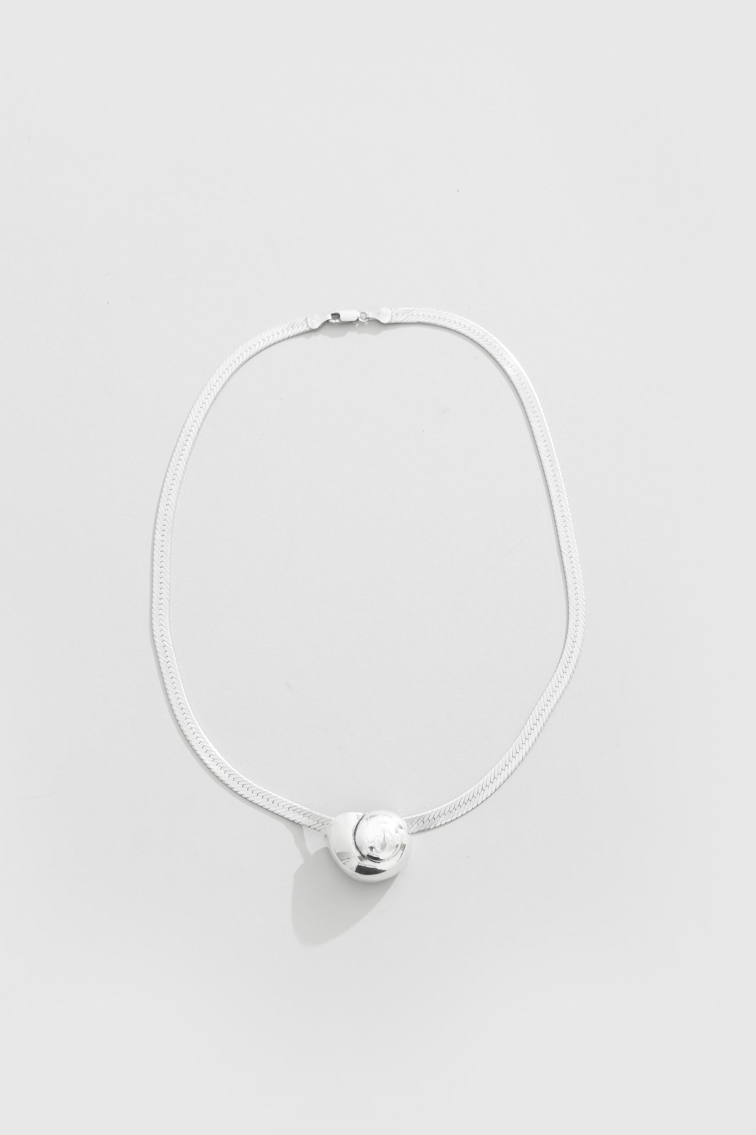 Spiral Shell Herringbone Necklace