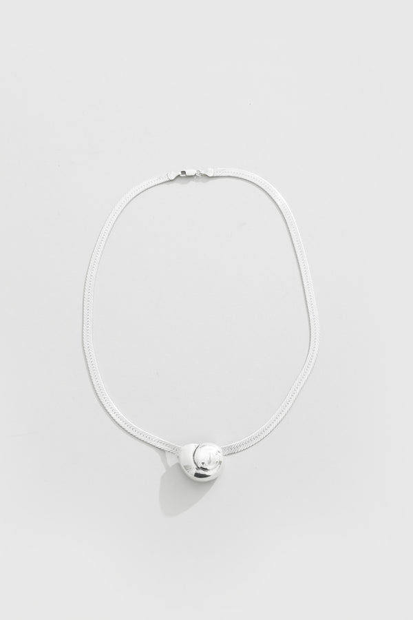 Spiral Shell Herringbone Necklace
