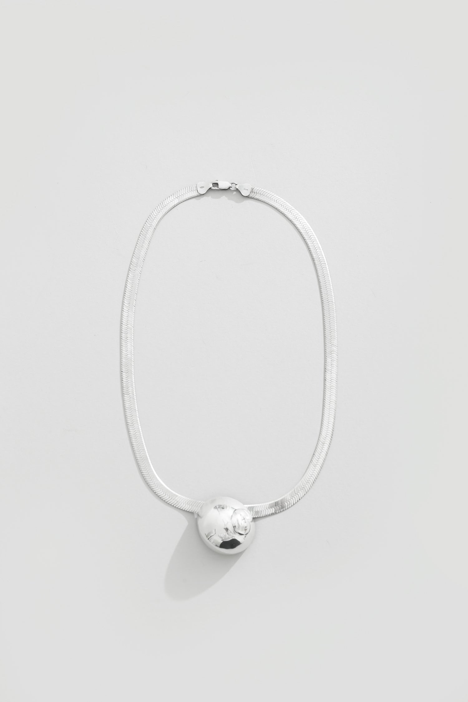Spiral Shell Herringbone Necklace