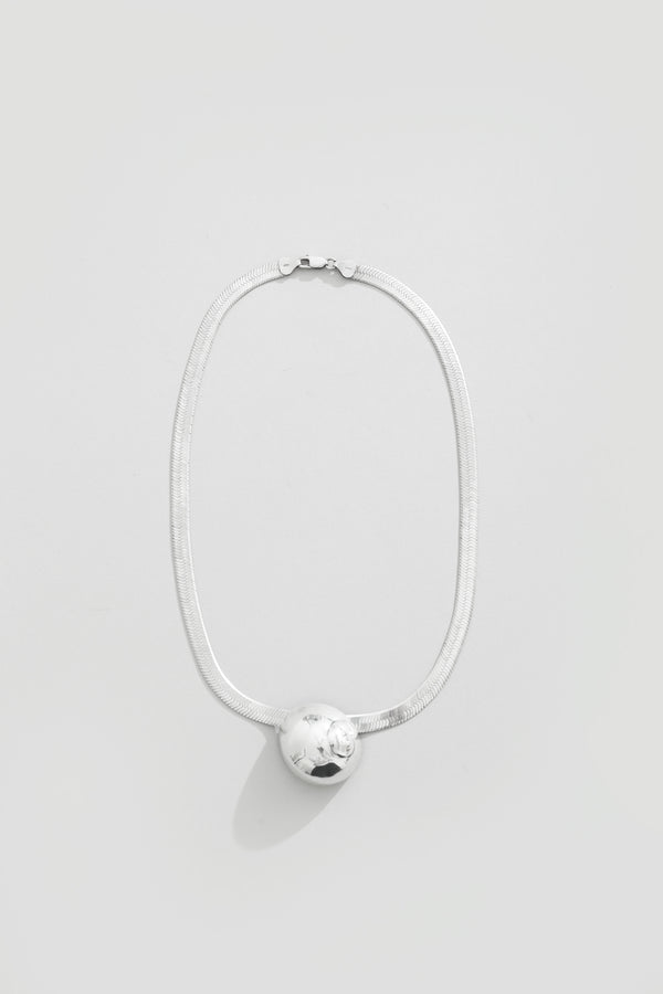 Spiral Shell Herringbone Necklace