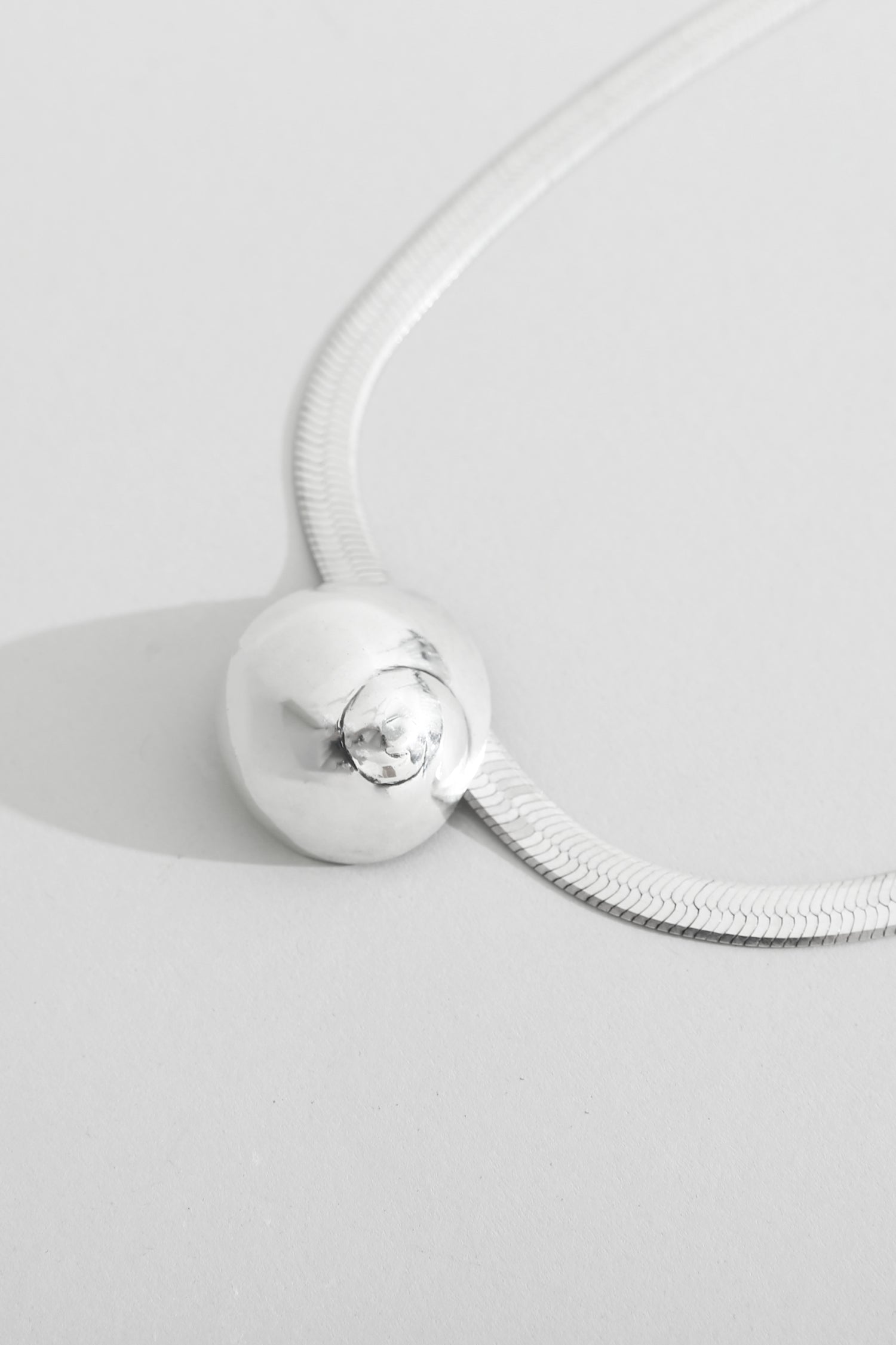 Spiral Shell Herringbone Necklace