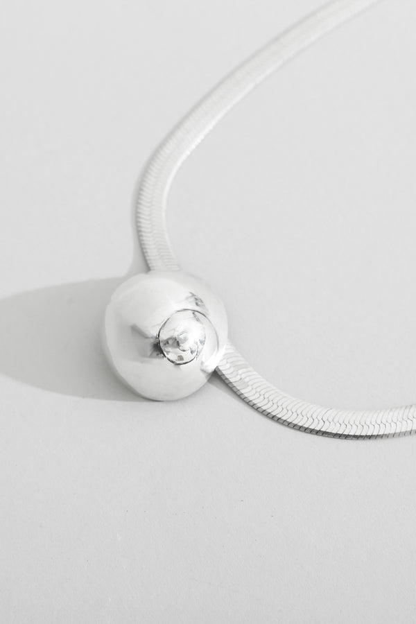 Spiral Shell Herringbone Necklace