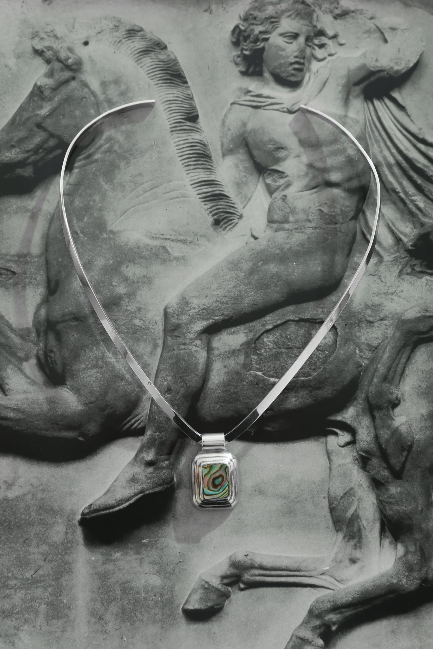 Stair Step Abalone Collar Necklace