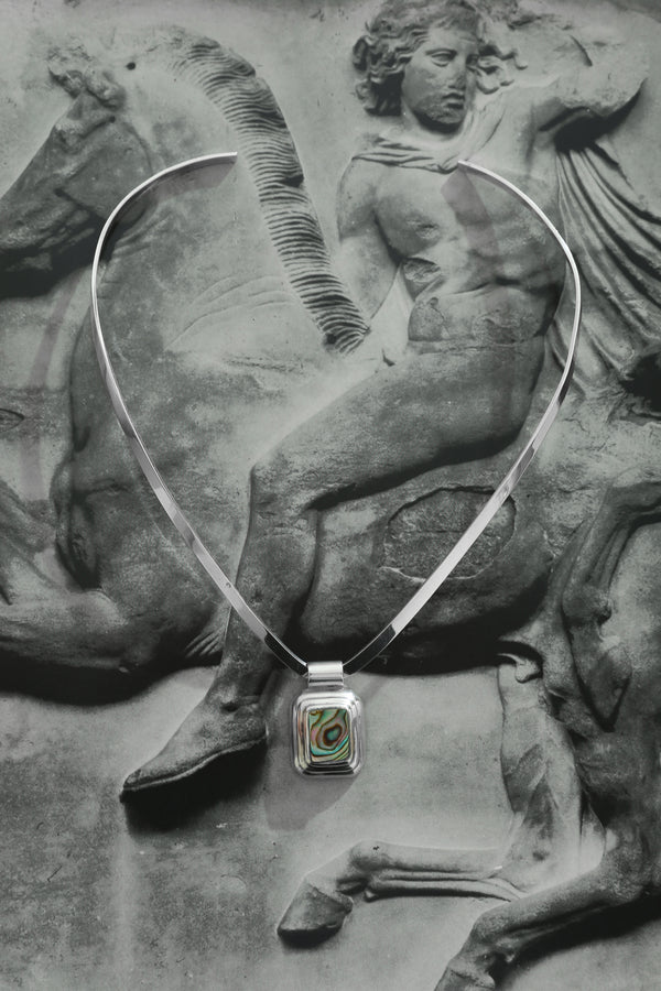 Stair Step Abalone Collar Necklace