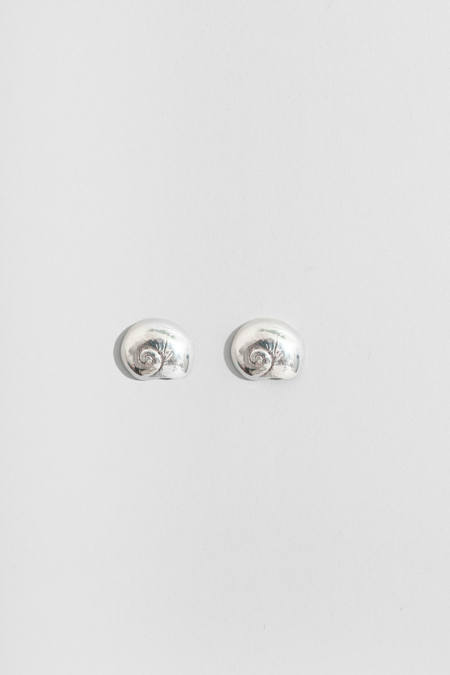Sterling Moon Snail Earrings