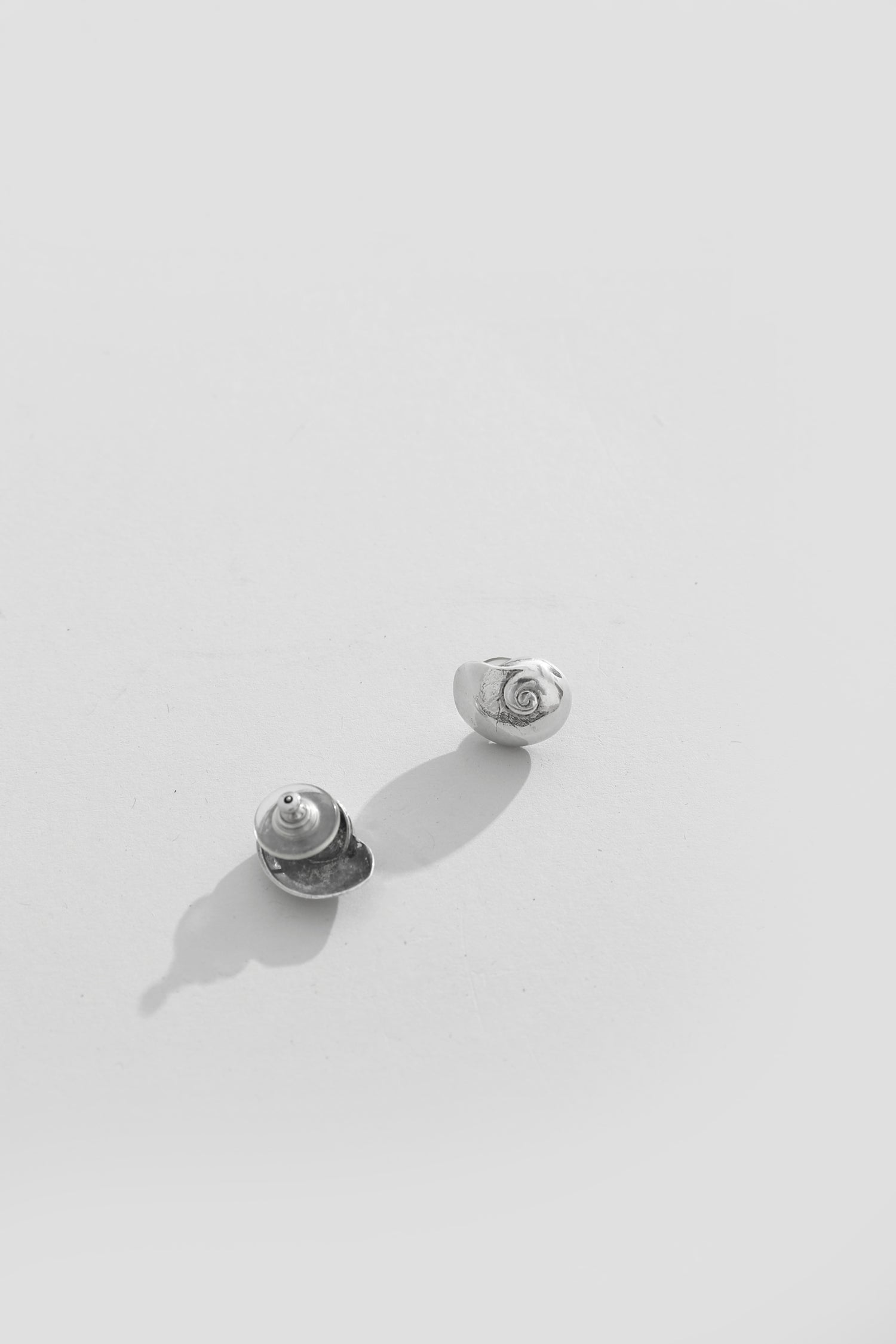 Sterling Moon Snail Earrings