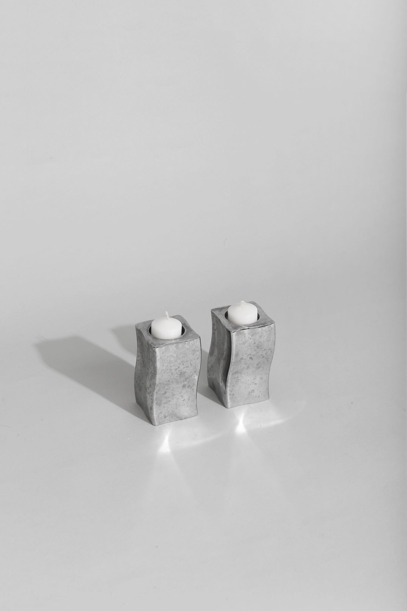 Chrome Candleholder Set
