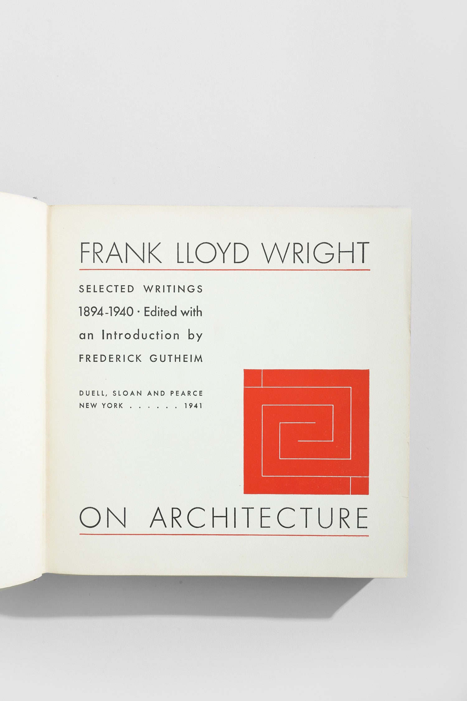 Frank Lloyd Wright on Architecture Book