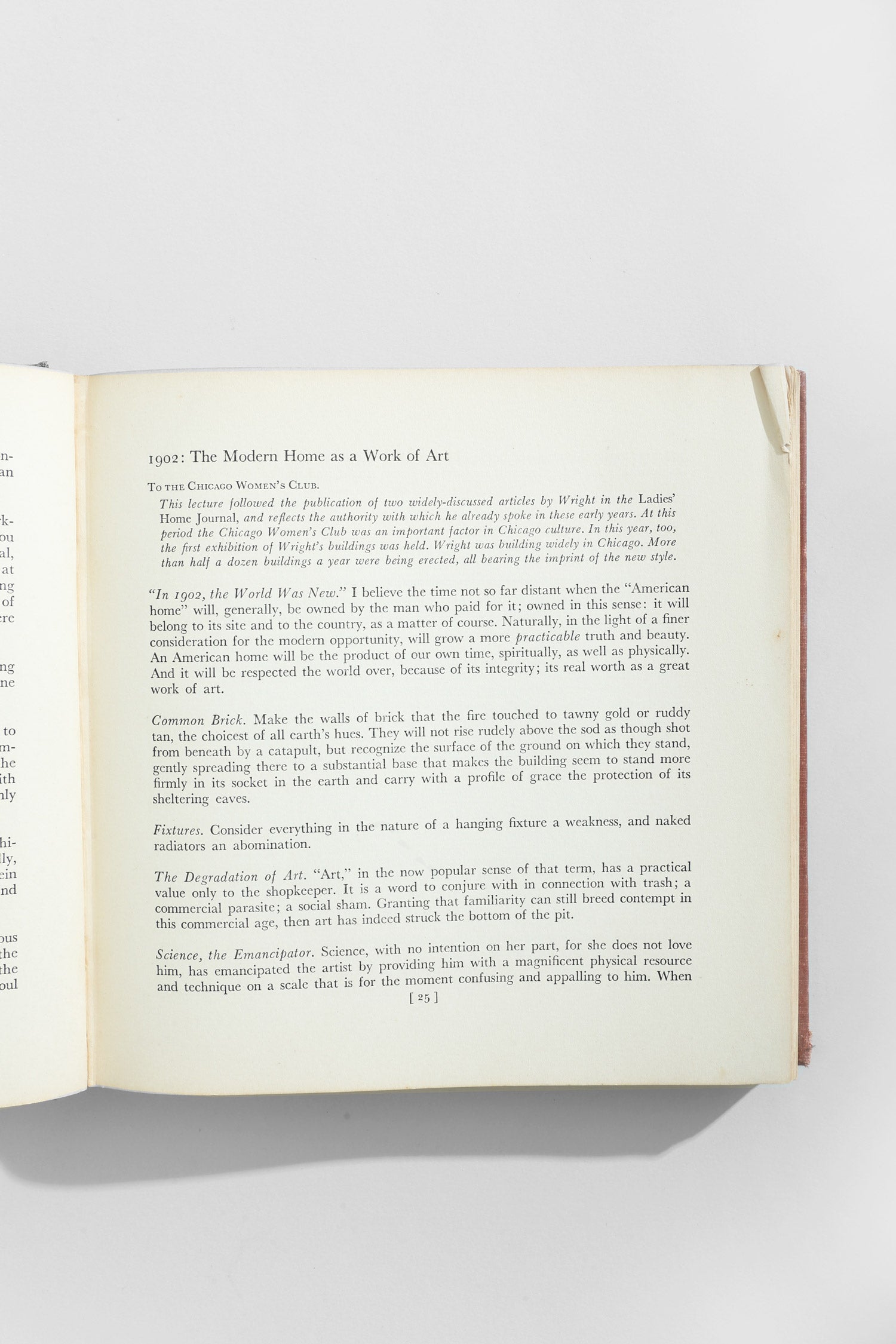 Frank Lloyd Wright on Architecture Book