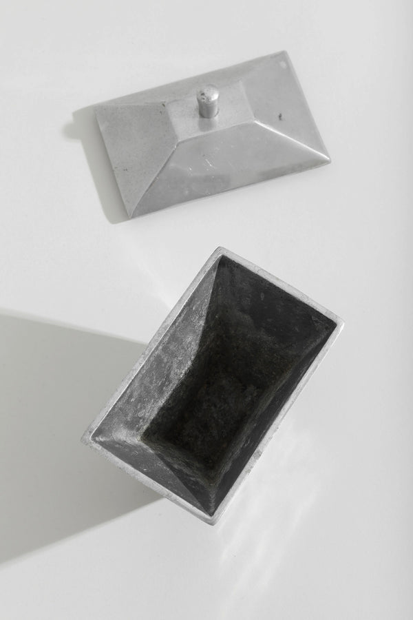 Chrome Catchall Lid Container