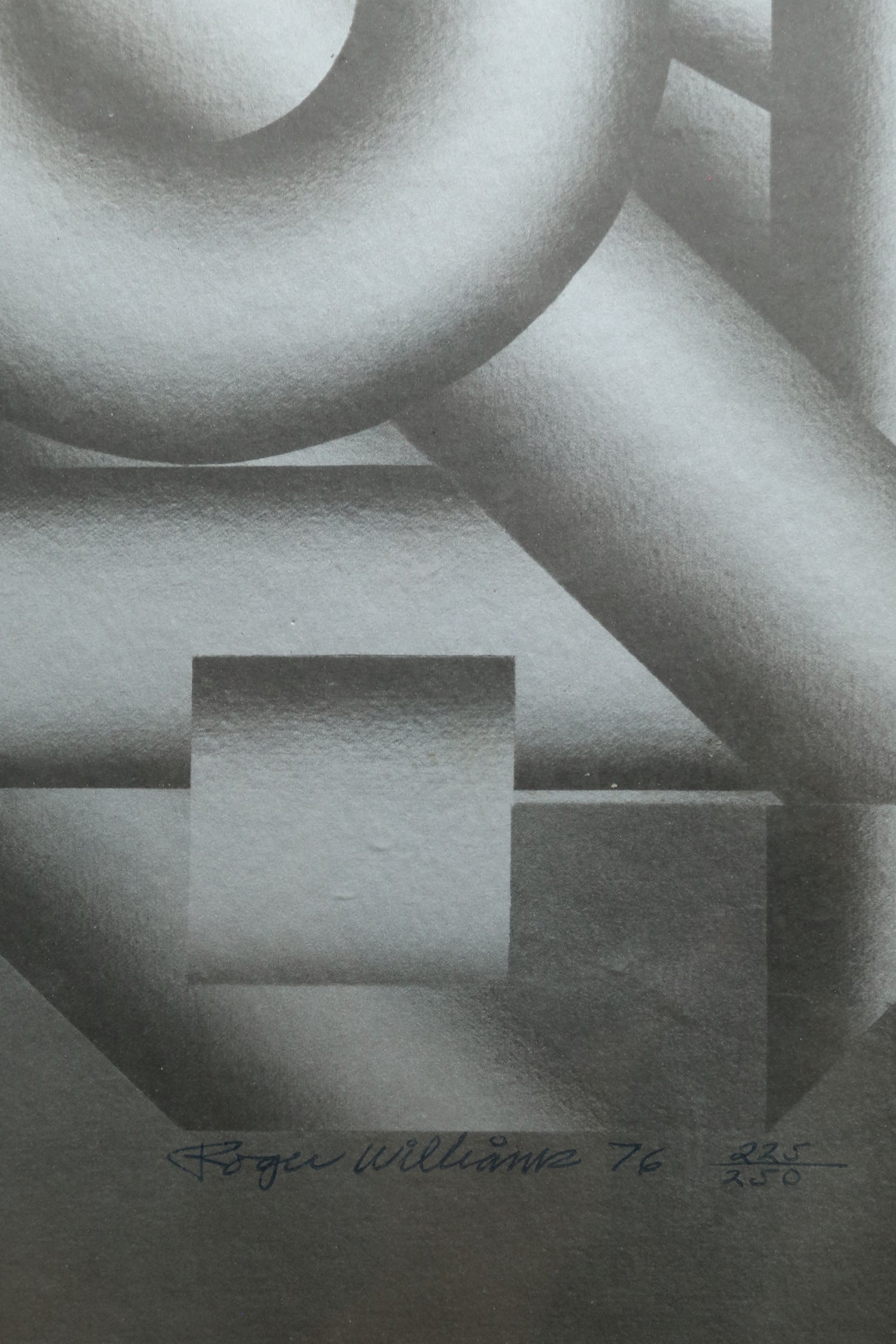 Geometric Op Art Print, 1976